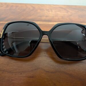Black Sunglasses with Gold Accents